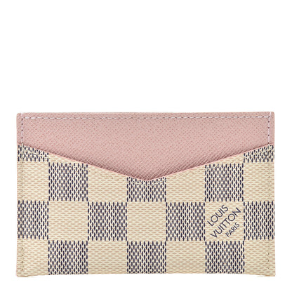 Louis Vuitton Damier Azur Daily Card Holder Rose Ballerine 1 of 8