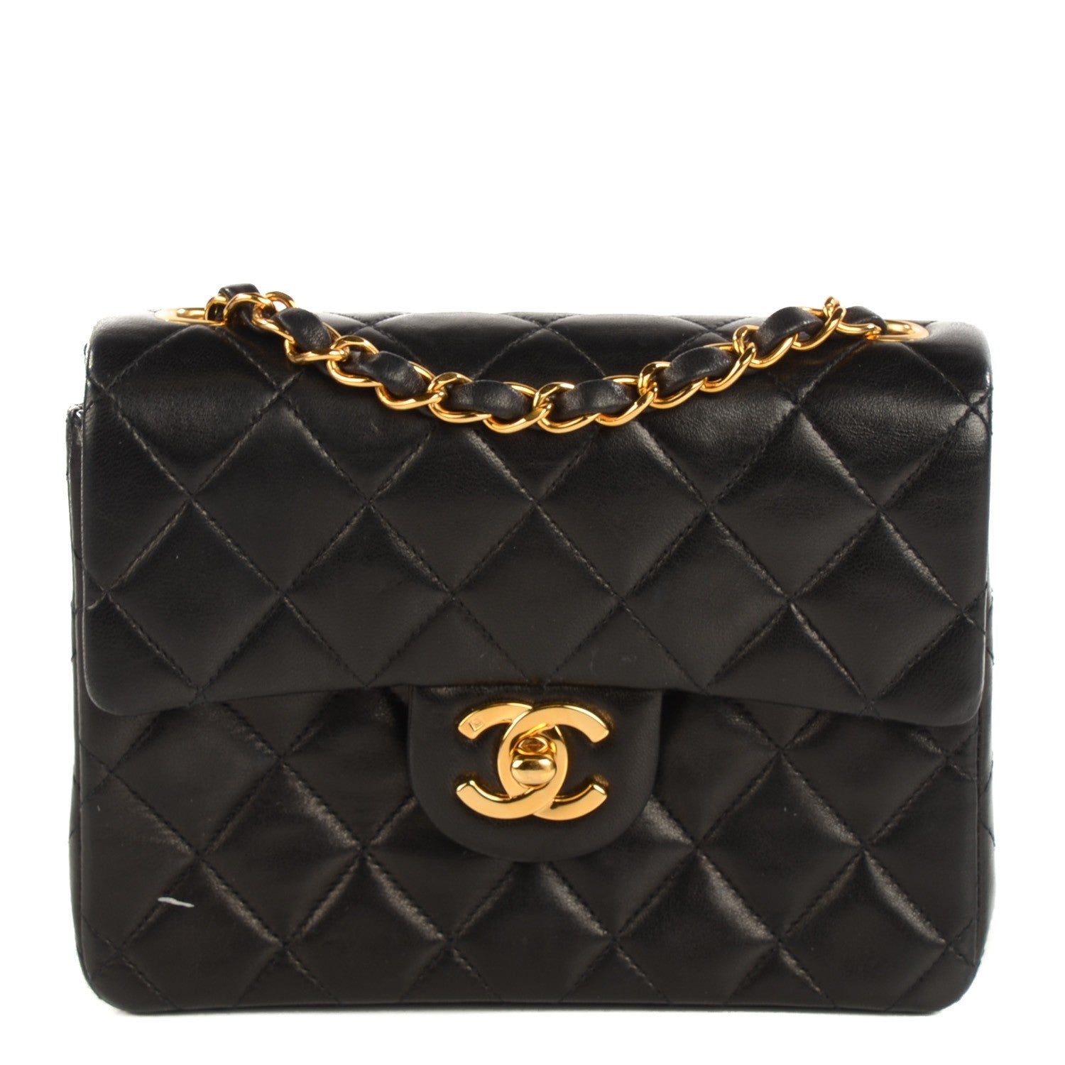 Chanel Lambskin Quilted Mini Square Flap Black 1 of 11