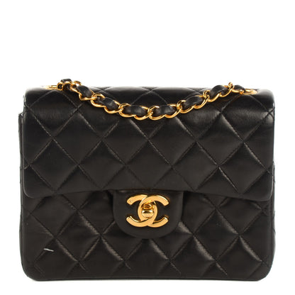 Chanel Lambskin Quilted Mini Square Flap Black 1 of 11