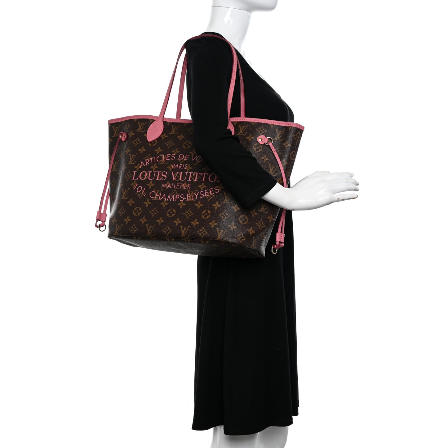 Monogram Articles de Voyage Ikat Neverfull MM Rose Velours