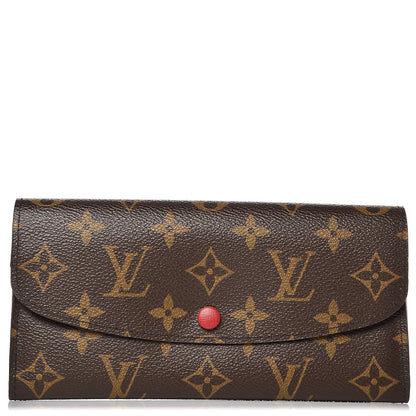 Louis Vuitton Monogram Emilie Wallet Red 1 of 8