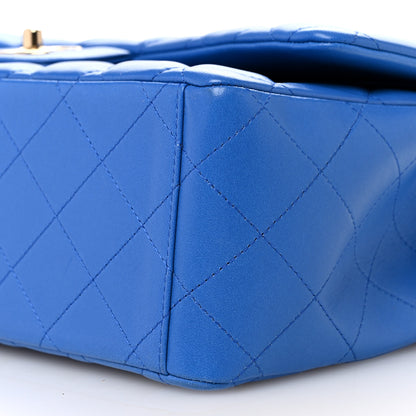 Chanel Lambskin Quilted Maxi Double Flap Blue 10 of 11