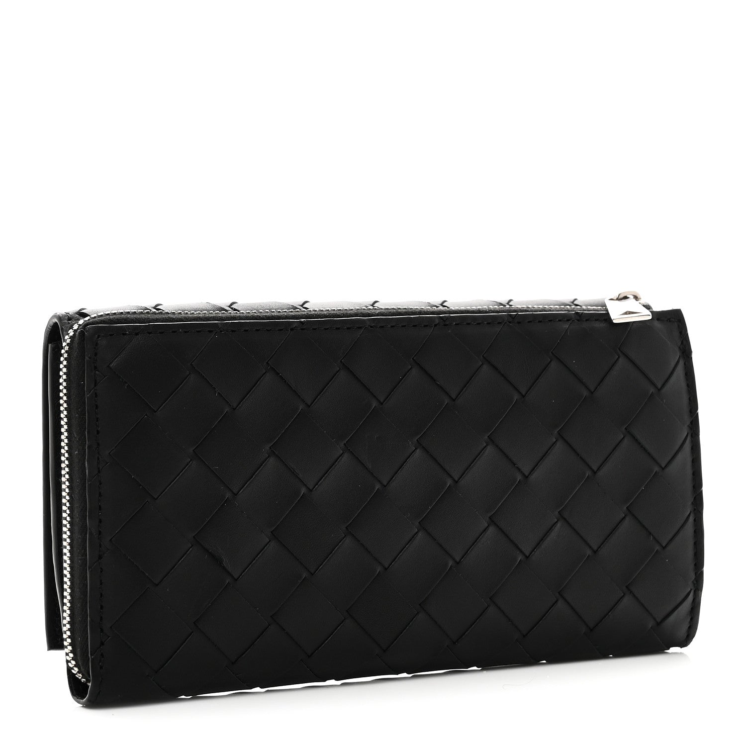 Bottega Veneta Nappa Intrecciato Continental Flap Wallet Black 3 of 7