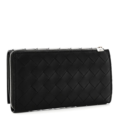 Bottega Veneta Nappa Intrecciato Continental Flap Wallet Black 3 of 7