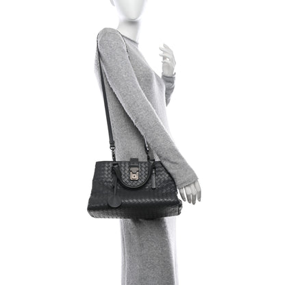 Bottega Veneta BOTTEGA VENETA Light Calf Intrecciato Small Roma Light Grey 2 of 9