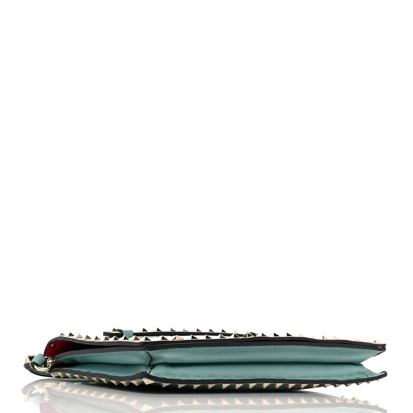 Nappa Rockstud Wristlet Clutch Morning Dew