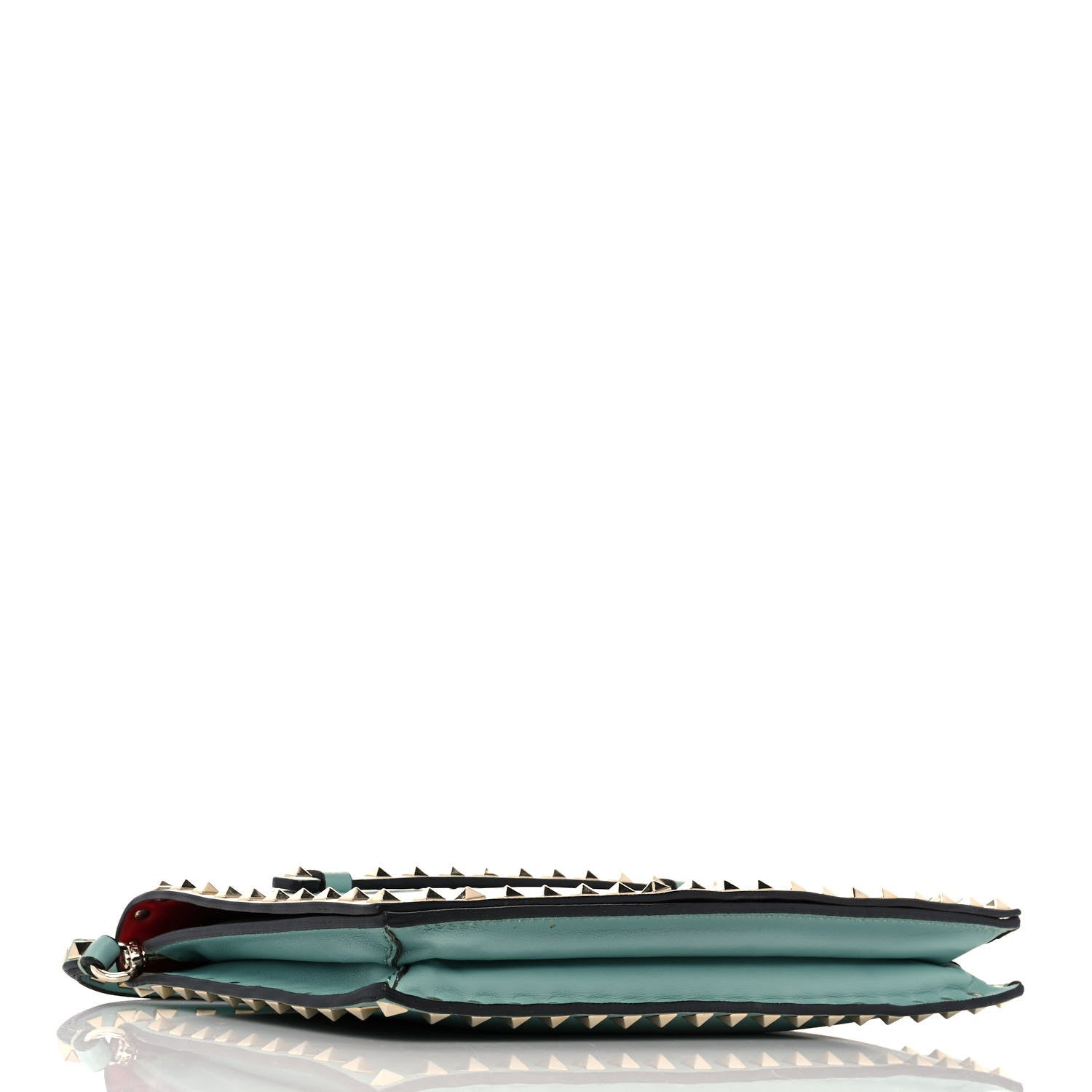 Valentino Garavani Nappa Rockstud Wristlet Clutch Morning Dew 4 of 8