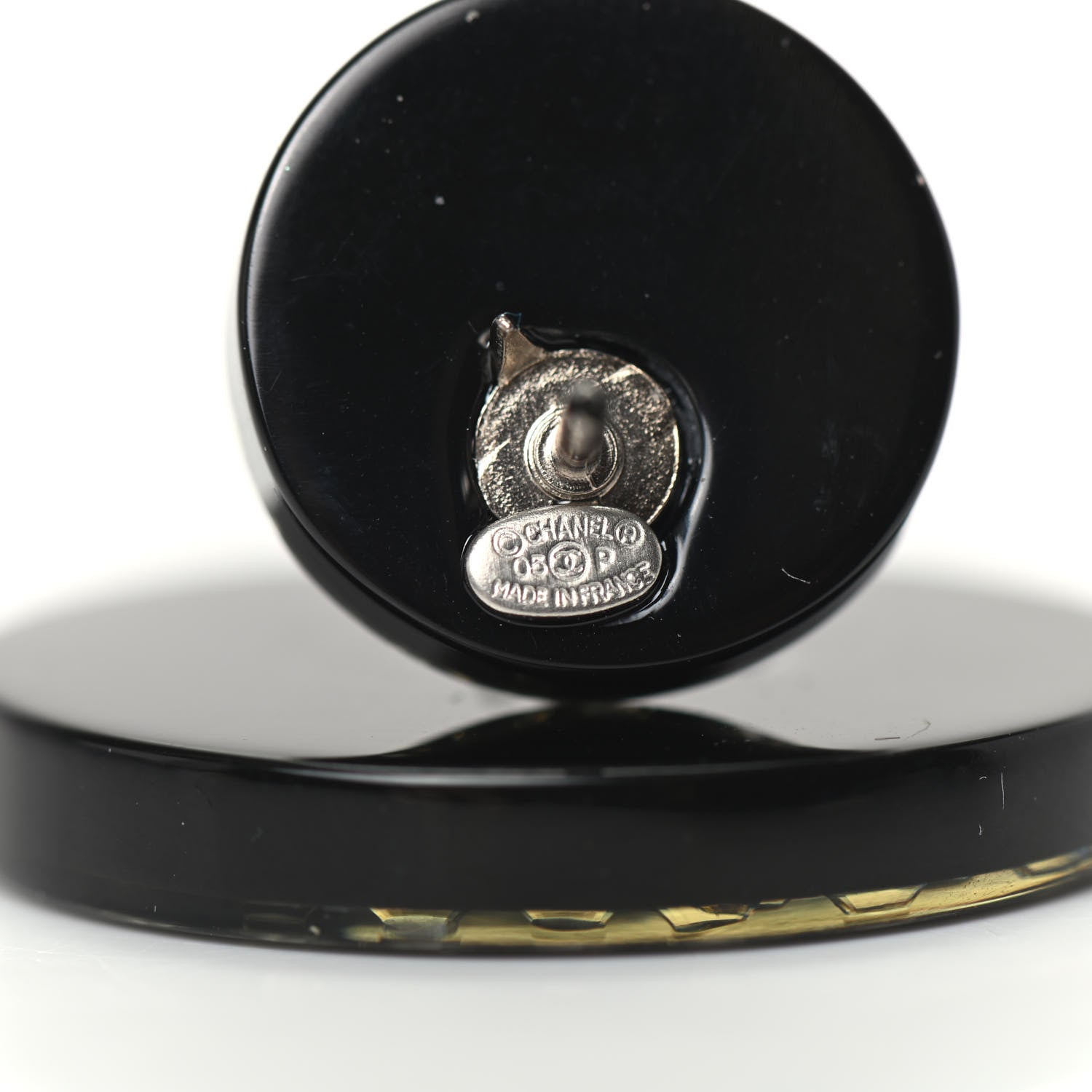 Chanel Resin Crystal CC Brooch Set Black 4 of 4