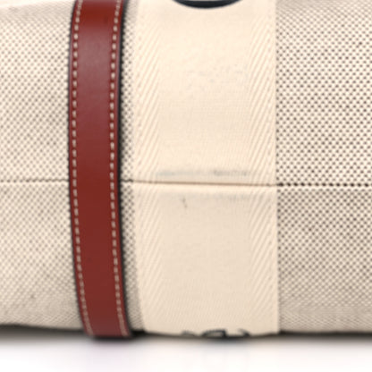 Chloe Cotton Calfskin Medium Woody Ribbon Tote White Brown 17 of 20
