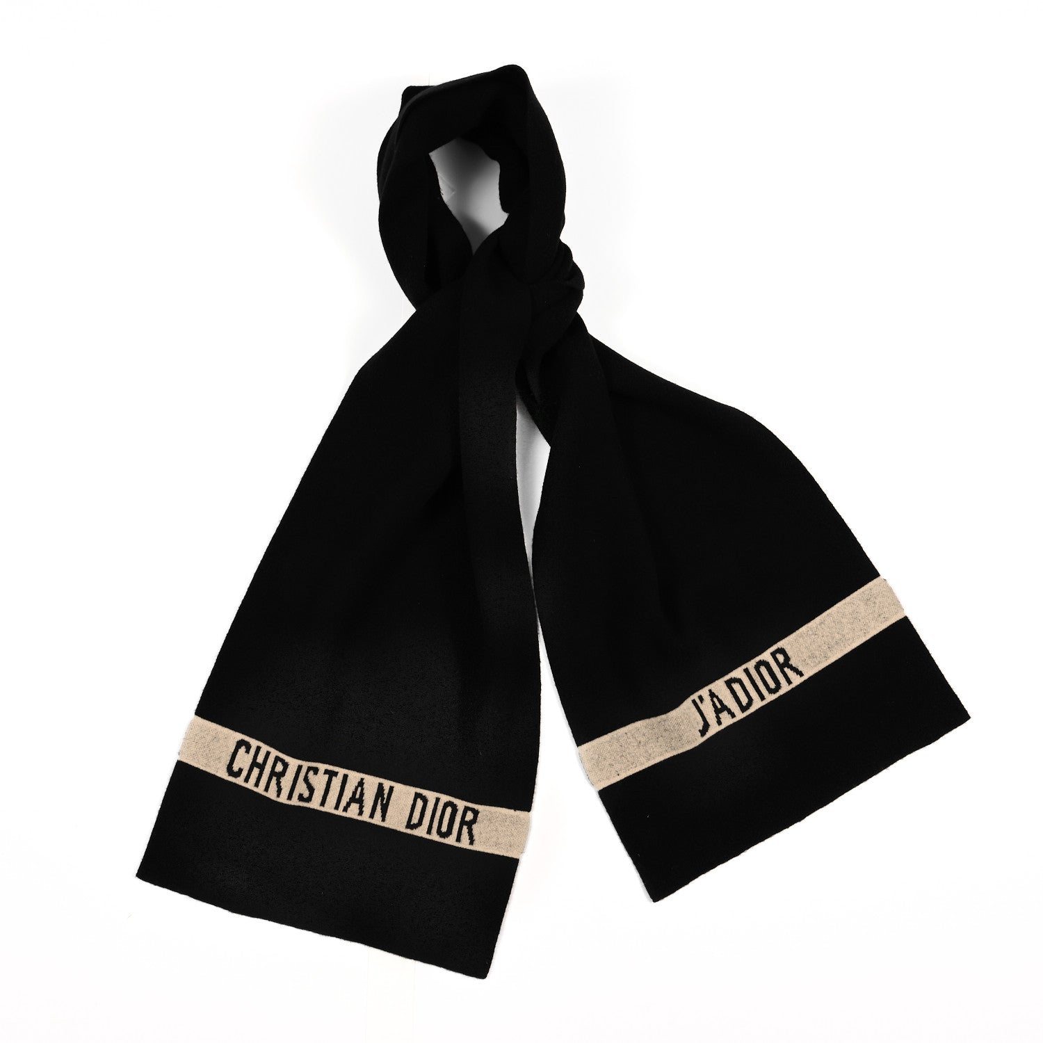 Christian Dior Cashmere J'Adior Scarf Black 1 of 4