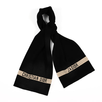 Christian Dior Cashmere J'Adior Scarf Black 1 of 4