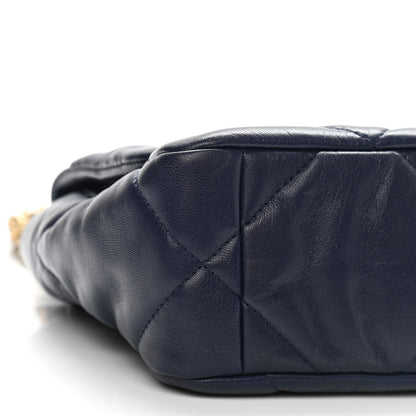 Chanel Lambskin Quilted Medium Chanel 19 Flap Navy Blue 8 of 9