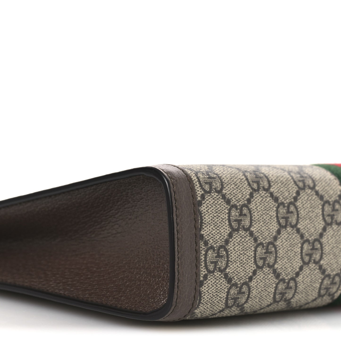 GG Supreme Monogram Web Ophidia Pouch Brown