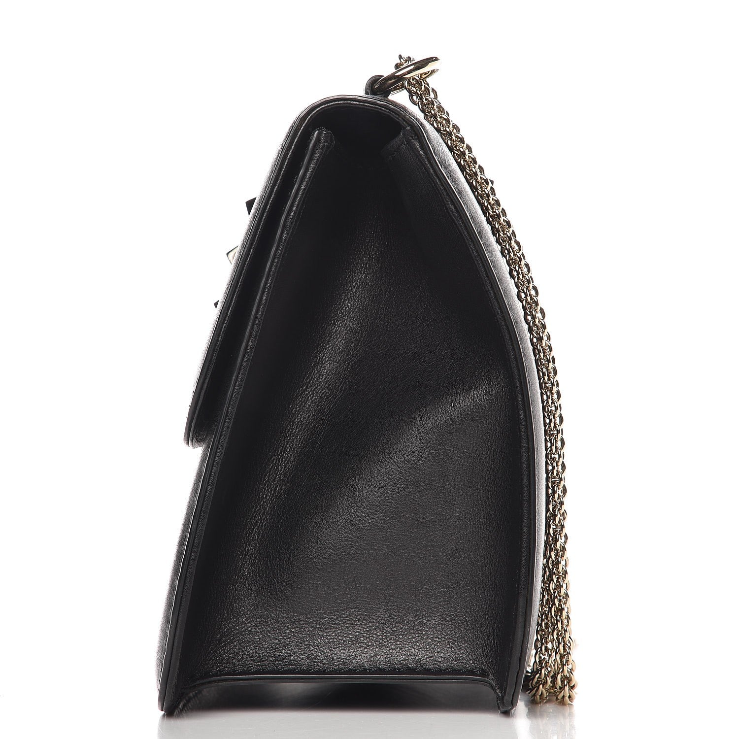 Valentino Garavani Vitello Medium Glam Lock Rockstud Flap Black 9 of 10