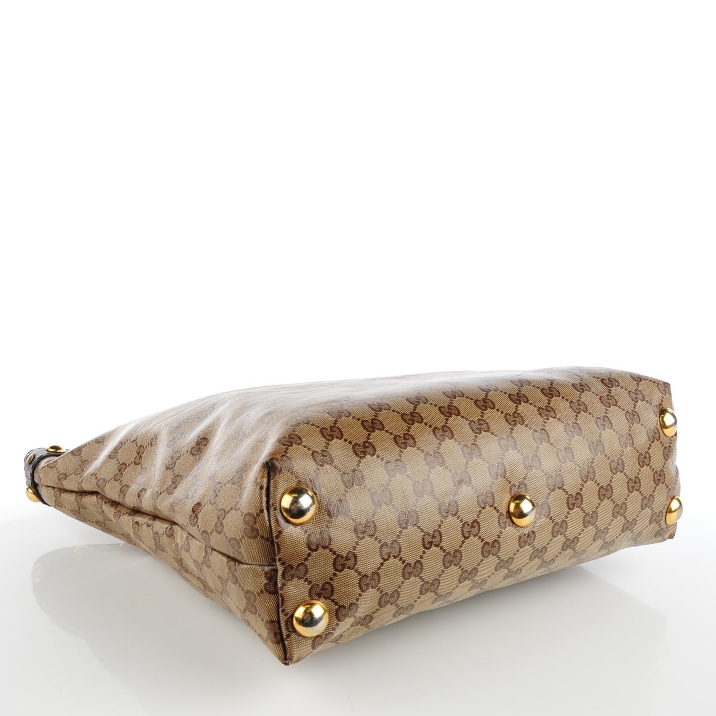 Crystal Monogram Medium Babouska Vertical Shopping Tote Dark Brown