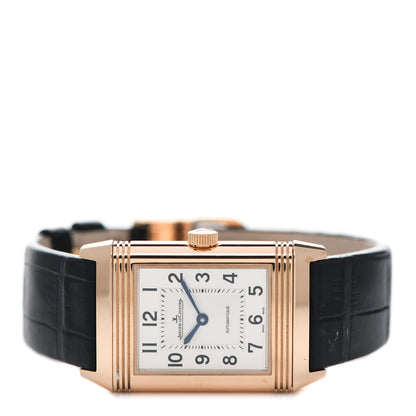 Jaeger-LeCoultre 18K Rose Gold Alligator Diamond 24.4mm Reverso Classic Duetto Manual Winding Watch Q2572420 3 of 10