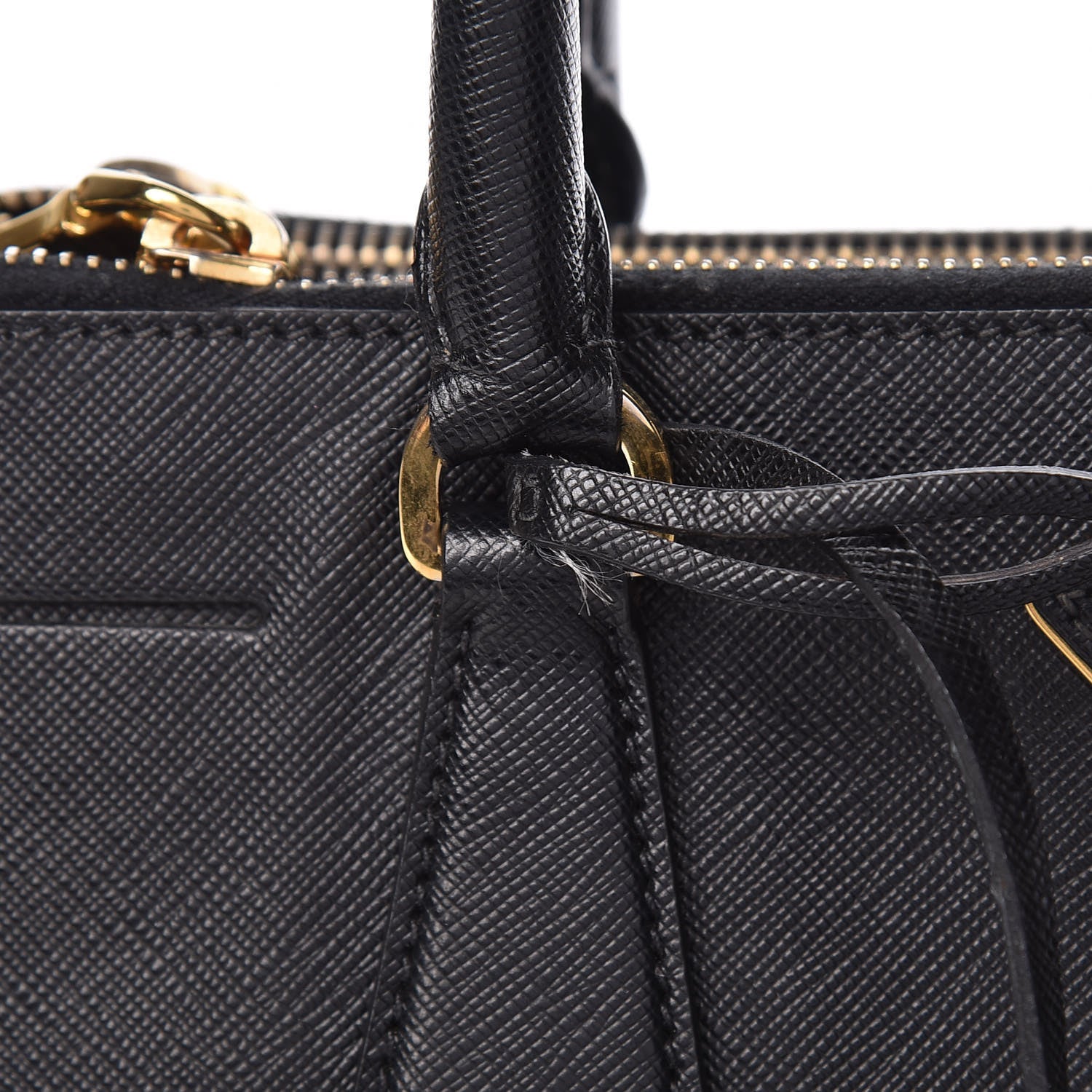 Prada Saffiano Small Galleria Double Zip Tote Black 14 of 19