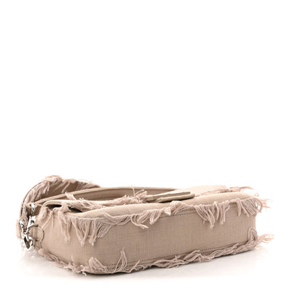 Fendi Nylon Fabric Jacquard FF Fringed Baguette Cuoio Pietra 4 of 10