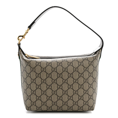 Gucci GG Supreme Monogram Textured Calfskin Web Super Mini Ophidia Shoulder Bag Beige Ebony New Acero 1 of 9