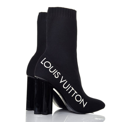 Louis Vuitton Stretch Fabric Silhouette Ankle Boots 37 Black 4 of 7