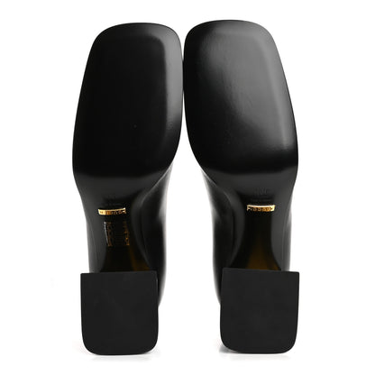 Gucci Malaga Kid Horsebit 75mm Pumps 37.5 Black 6 of 10