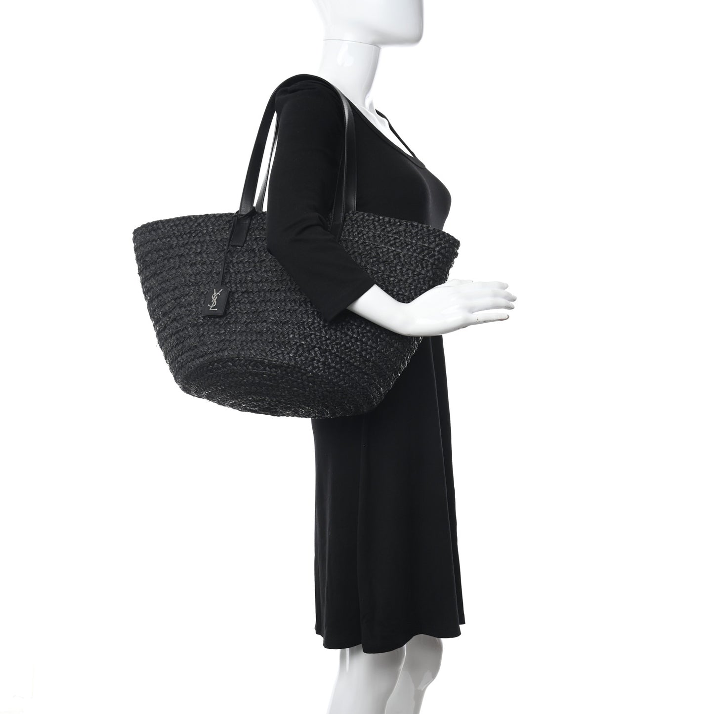 Raffia Panier Bag Black