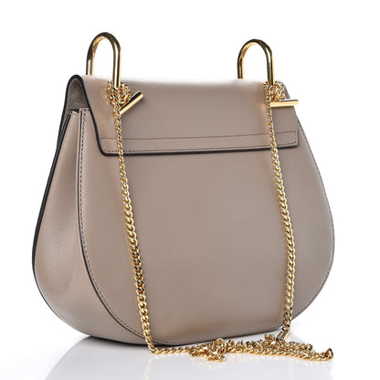 Chloe Suede Smooth Calfskin Drew Shoulder Bag Motty Grey 3 of 10