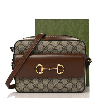 Gucci GG Supreme Monogram Small Horsebit 1955 Shoulder Bag Beige Brown Sugar 10 of 10