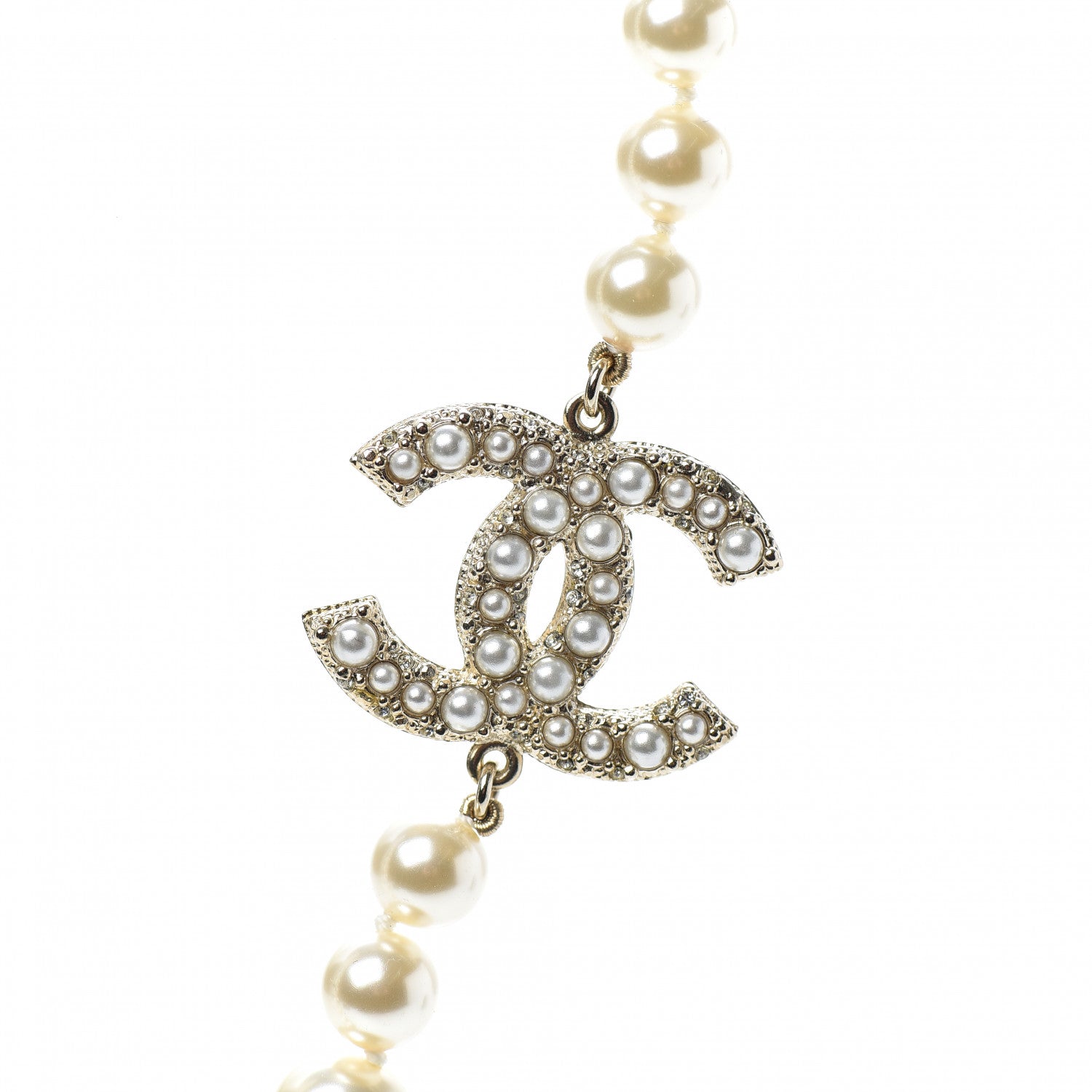 Chanel Graduated Pearl CC Short Necklace Gold 4 of 6