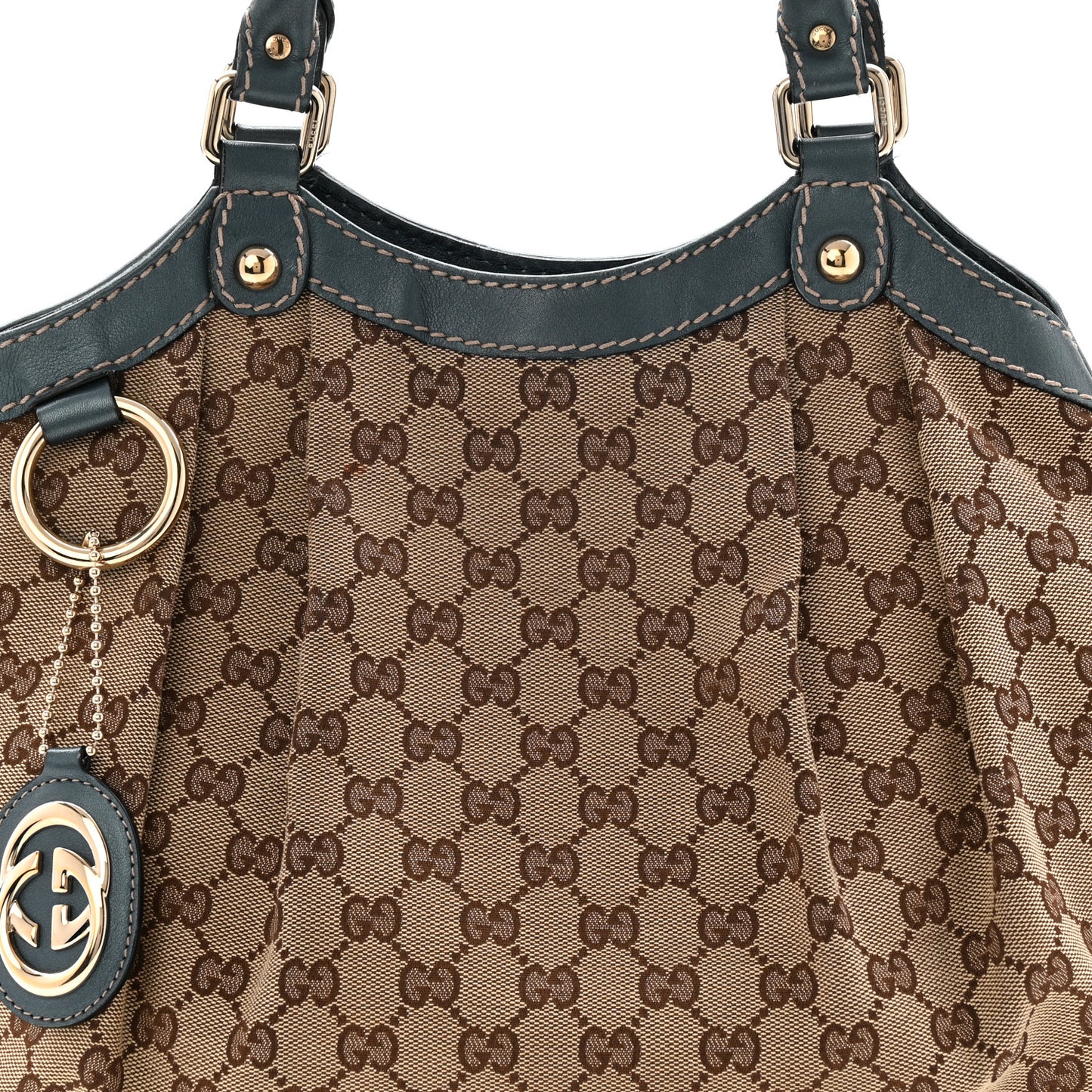 Monogram Medium Sukey Tote Metallic Blue