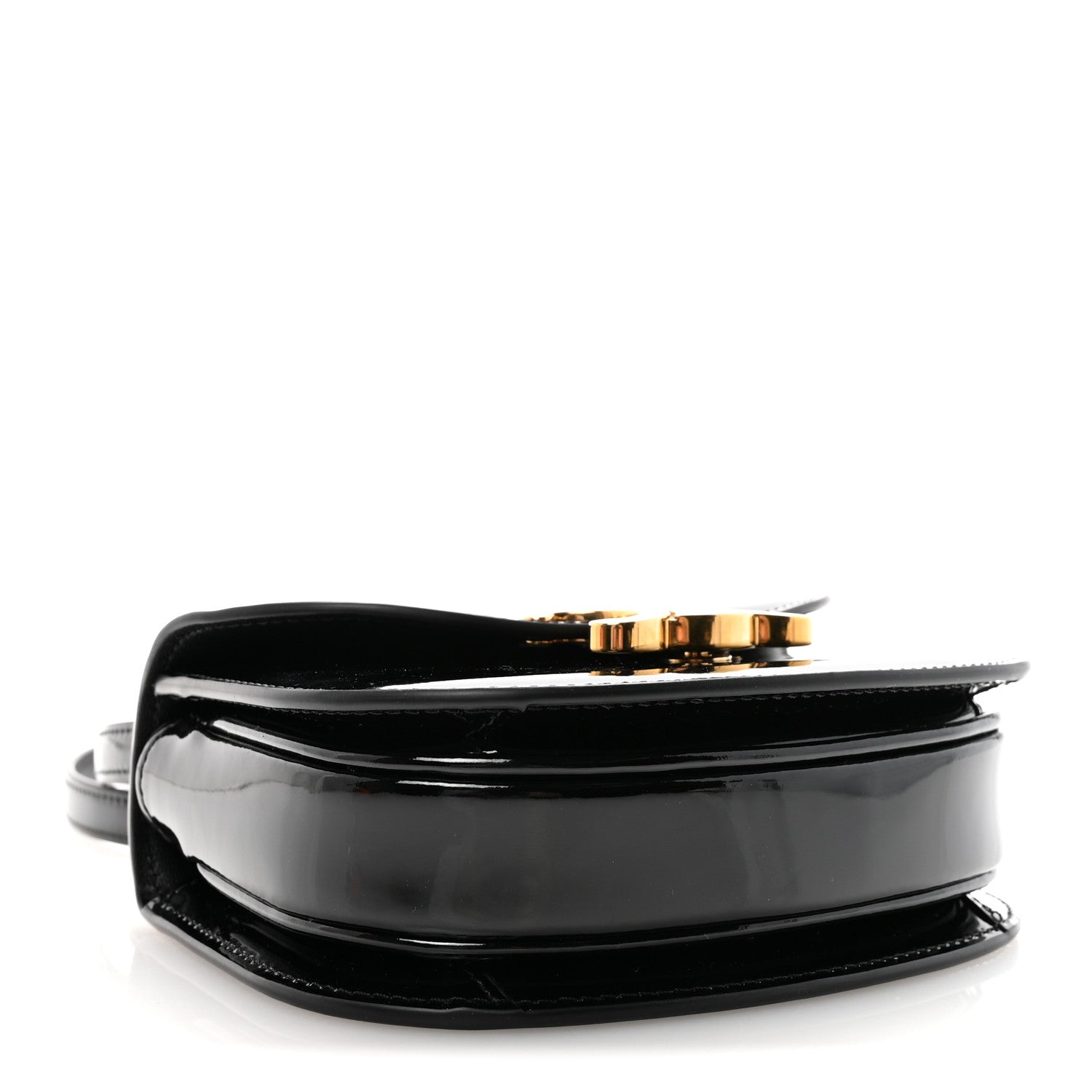 Celine Patent Calfskin Triomphe Mini Besace Clea Black 4 of 10