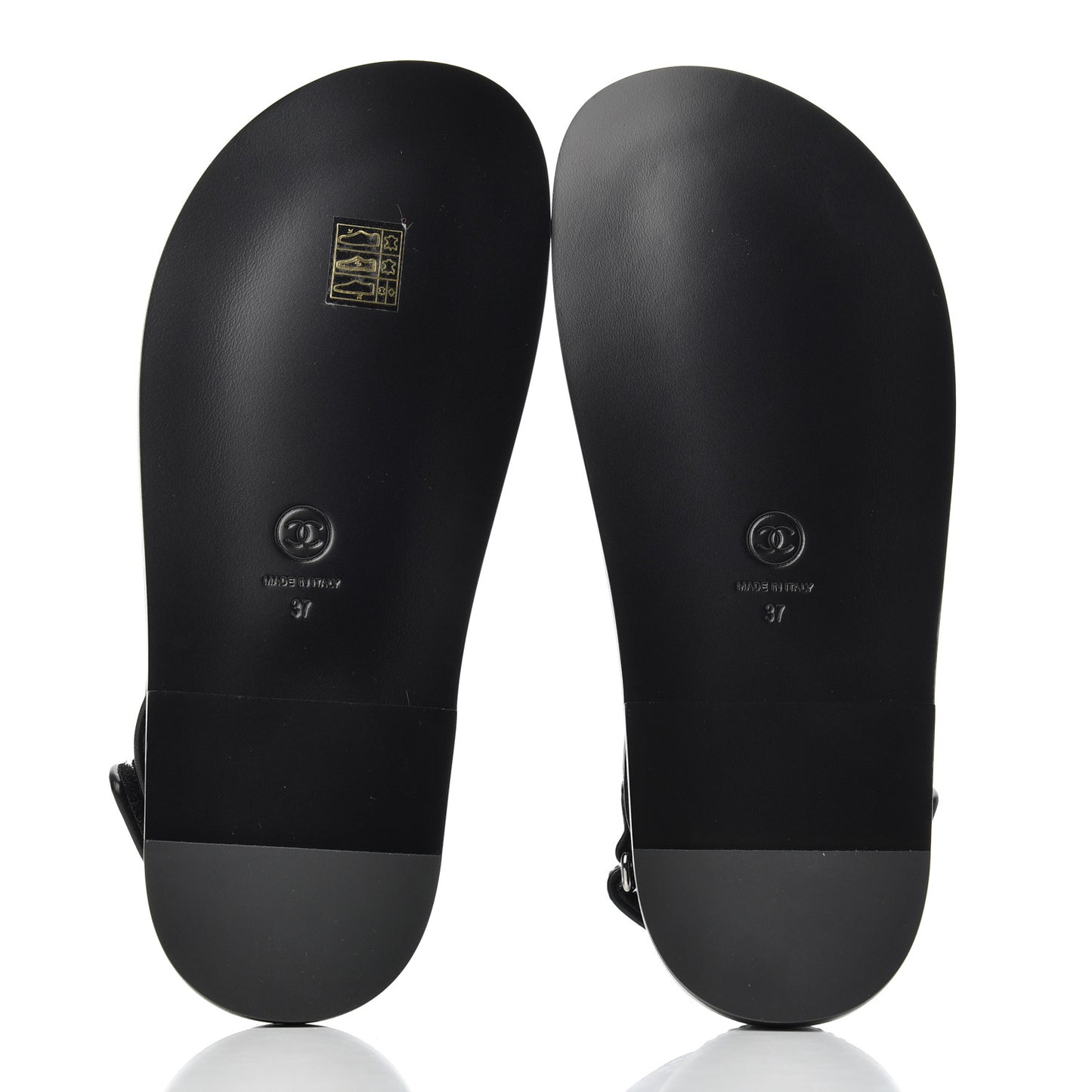 Lambskin Velcro Dad Sandals 37 Black