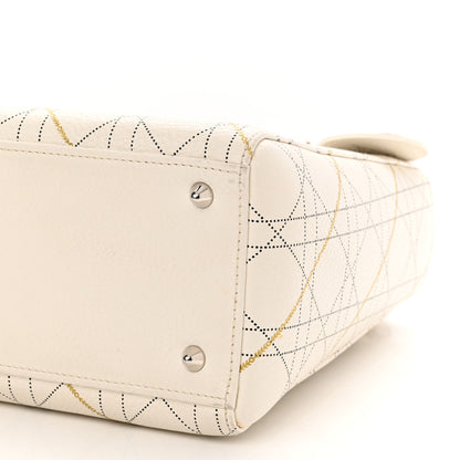 Christian Dior Calfskin Cannage Print Medium Lady Dior White 10 of 13