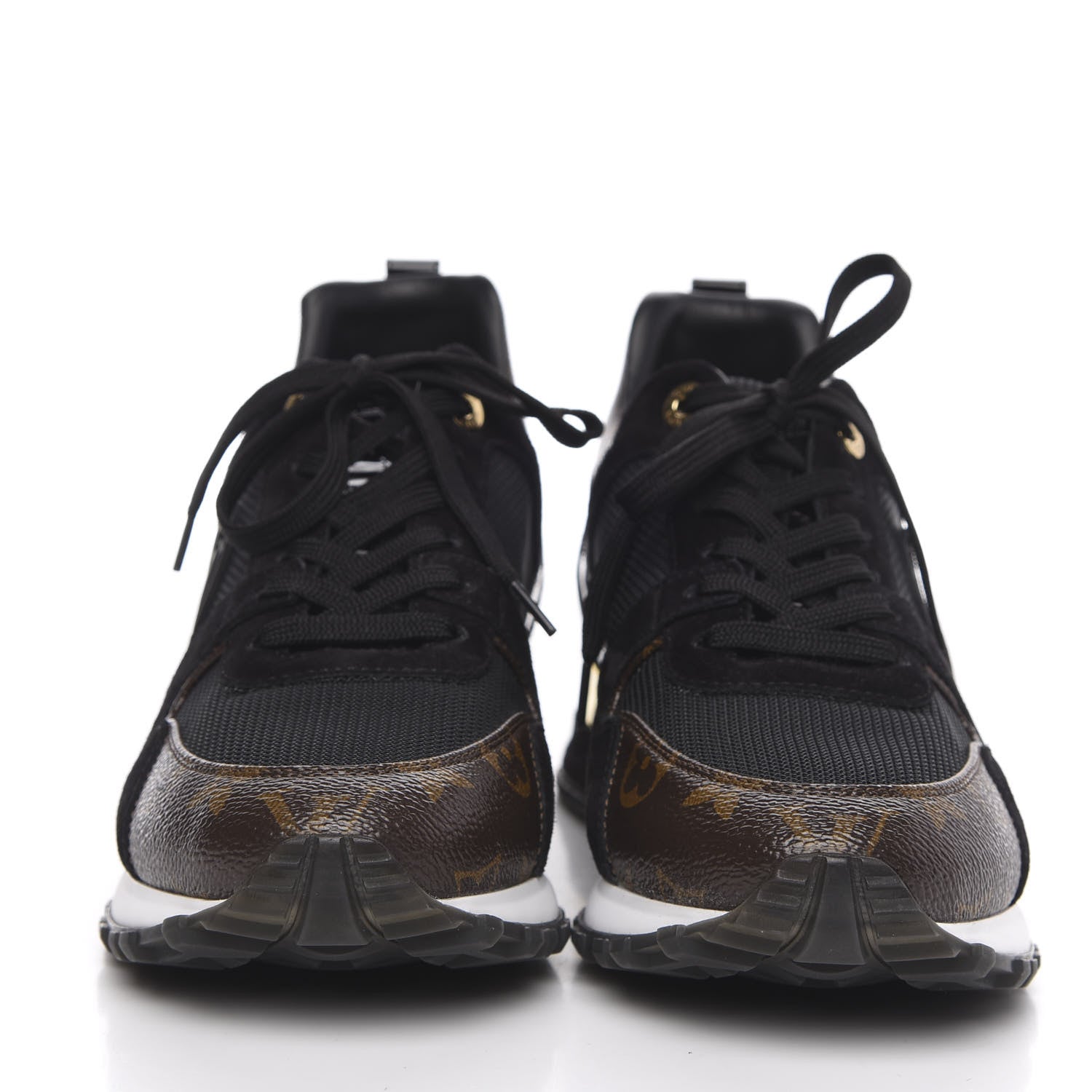 Louis Vuitton Suede Monogram Run Away Sneakers 40 Black 2 of 9