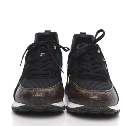 Louis Vuitton Suede Monogram Run Away Sneakers 40 Black 2 of 9