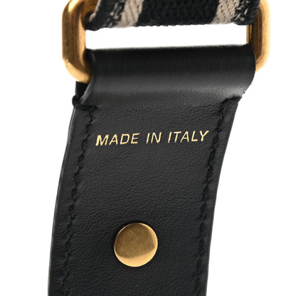 Christian Dior Canvas Embroidered Shoulder Strap Black 3 of 6