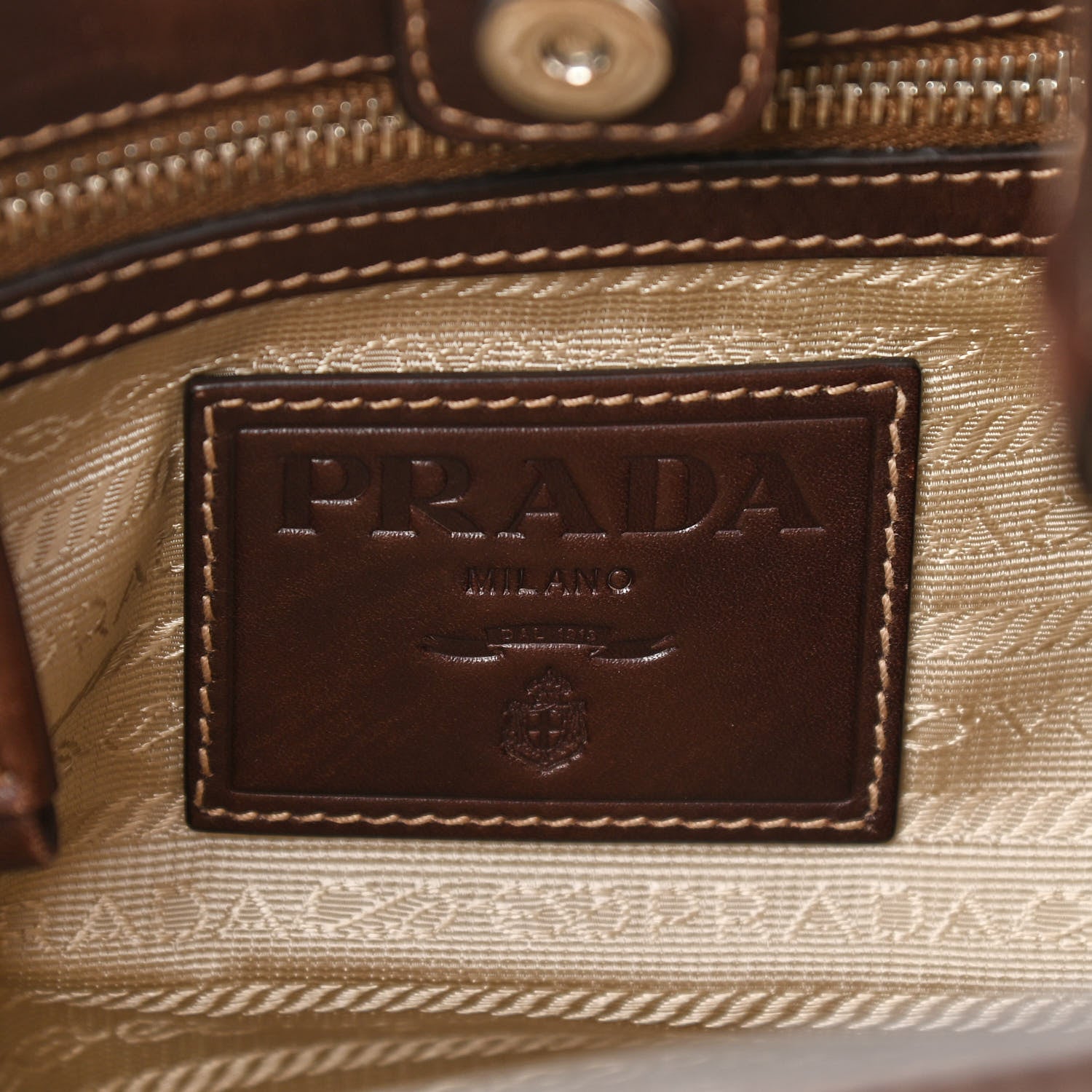 Prada Jacquard Logo Hobo Corda Bruciato 6 of 17