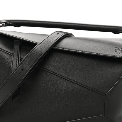 Loewe Calfskin Small Puzzle Edge Bag Black 7 of 9