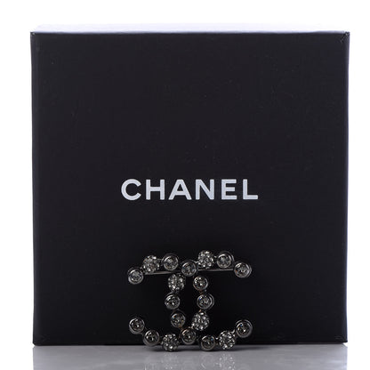 Chanel Ruthenium Crystal CC Brooch 5 of 5