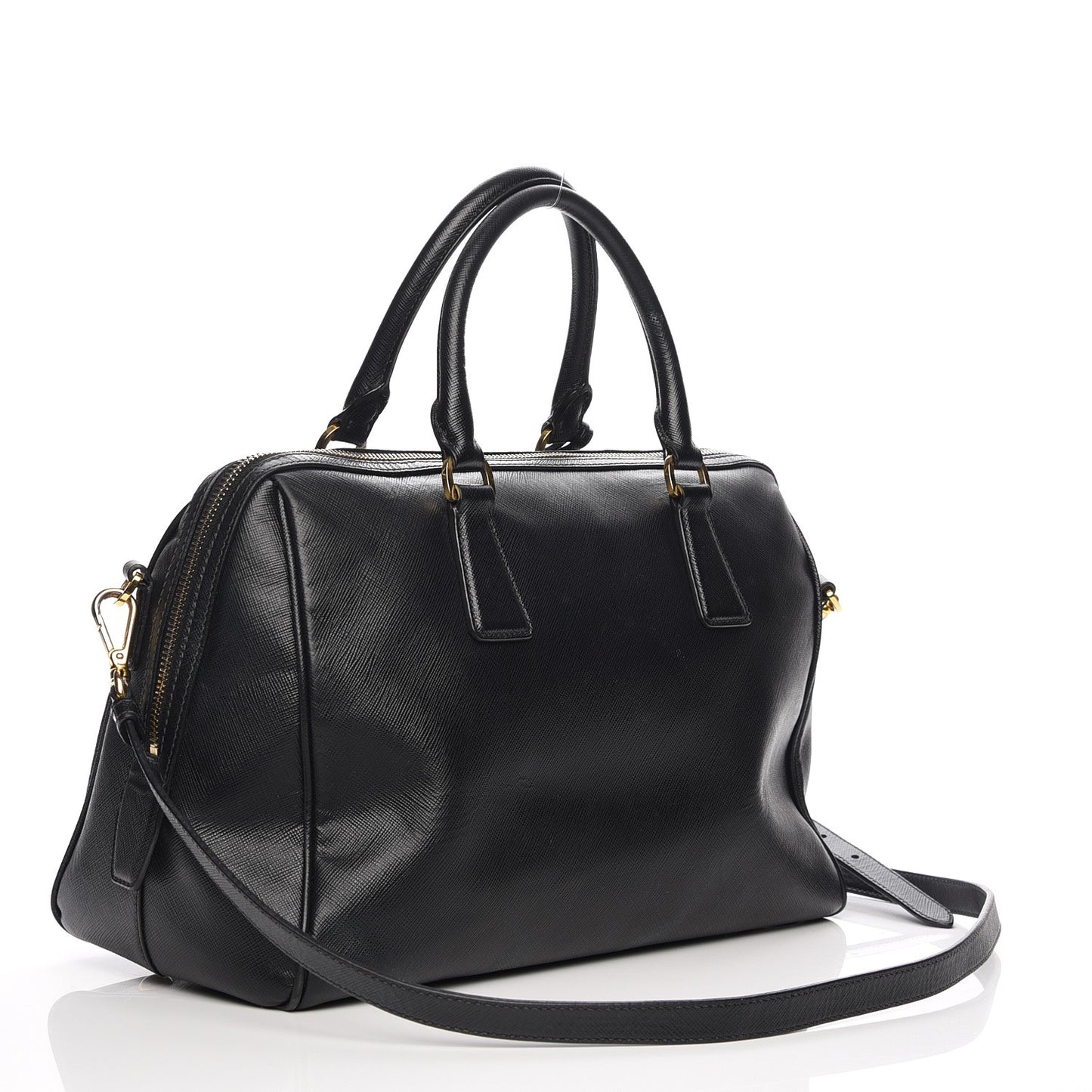 Saffiano Lux Bowler Black