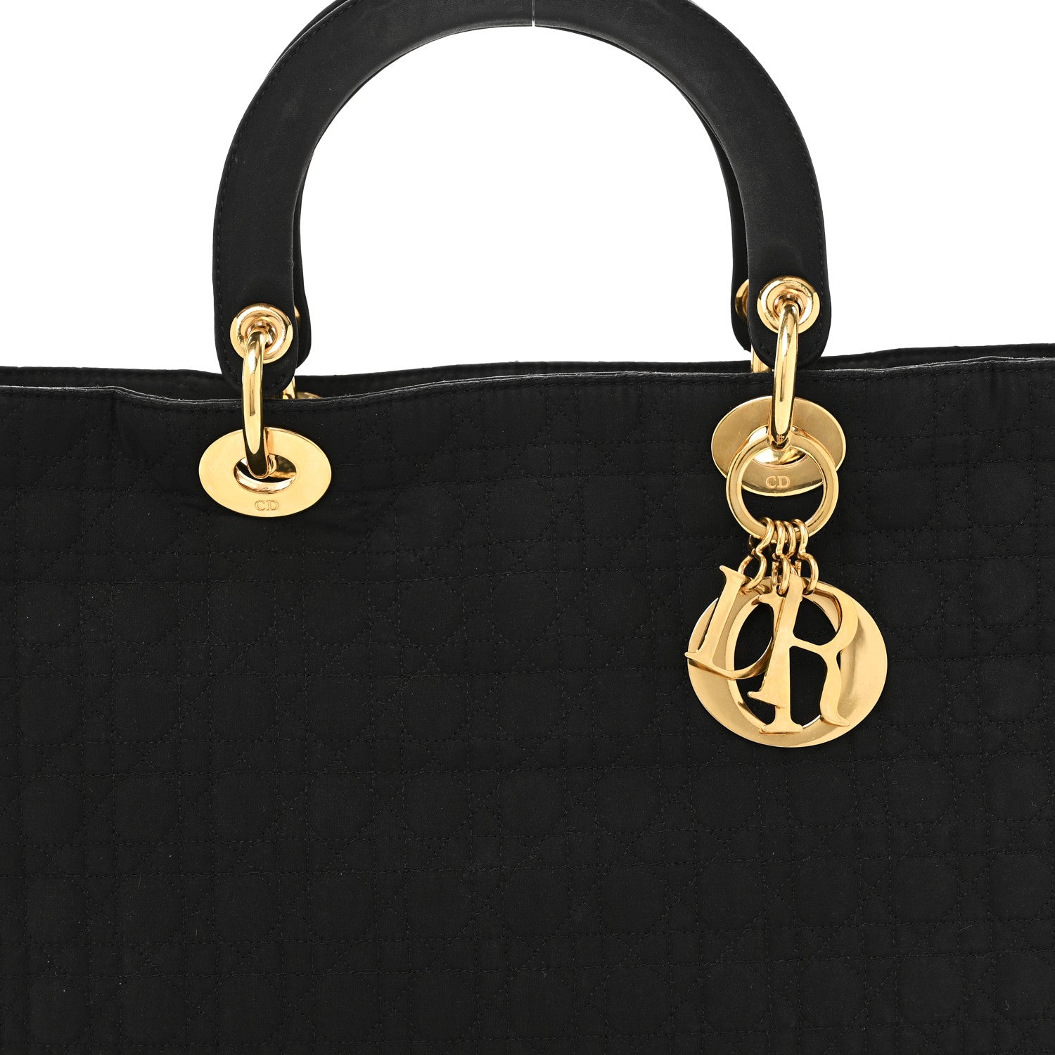 Christian Dior Nylon Cannage Large Lady Dior Black 1861172