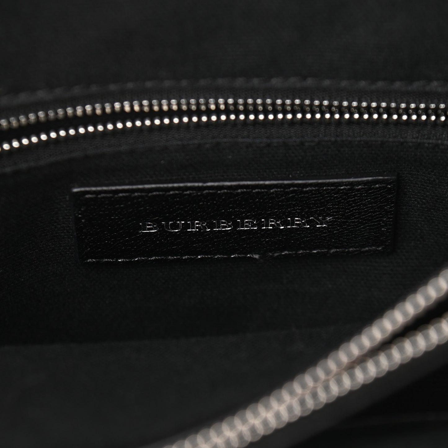 Goatskin Vintage Check Medium Banner Tote Black