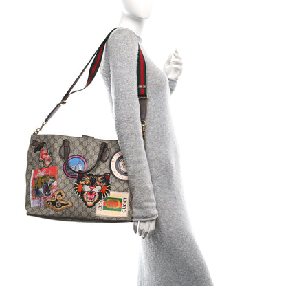 Gucci Soft GG Supreme Monogram Courrier Medium Crossbody Tote Beige New Acero 2 of 10