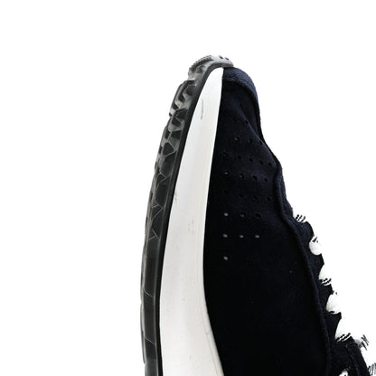 Chanel Suede Perforated Womens CC Sneakers 38.5 Navy White 9 of 10