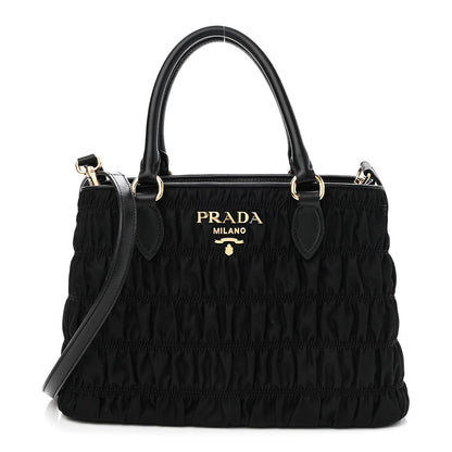 Prada Tessuto Nylon Gaufre Small Tote Black 1 of 9
