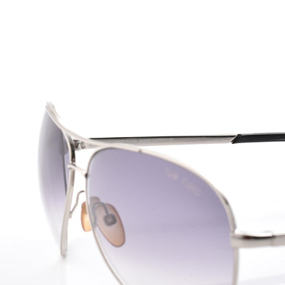 Tom Ford Metal Charles Aviator Sunglasses TF35 Silver 5 of 7