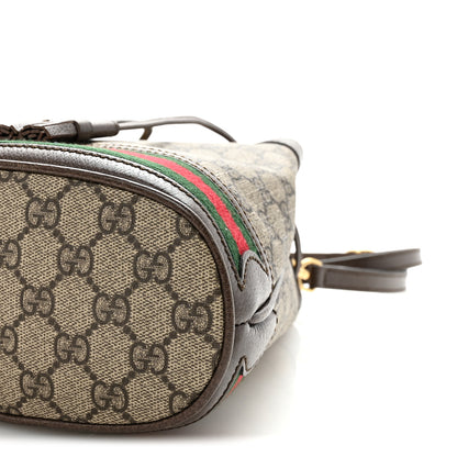 Gucci GG Supreme Monogram Web Small Ophidia Bucket Bag Brown 10 of 10