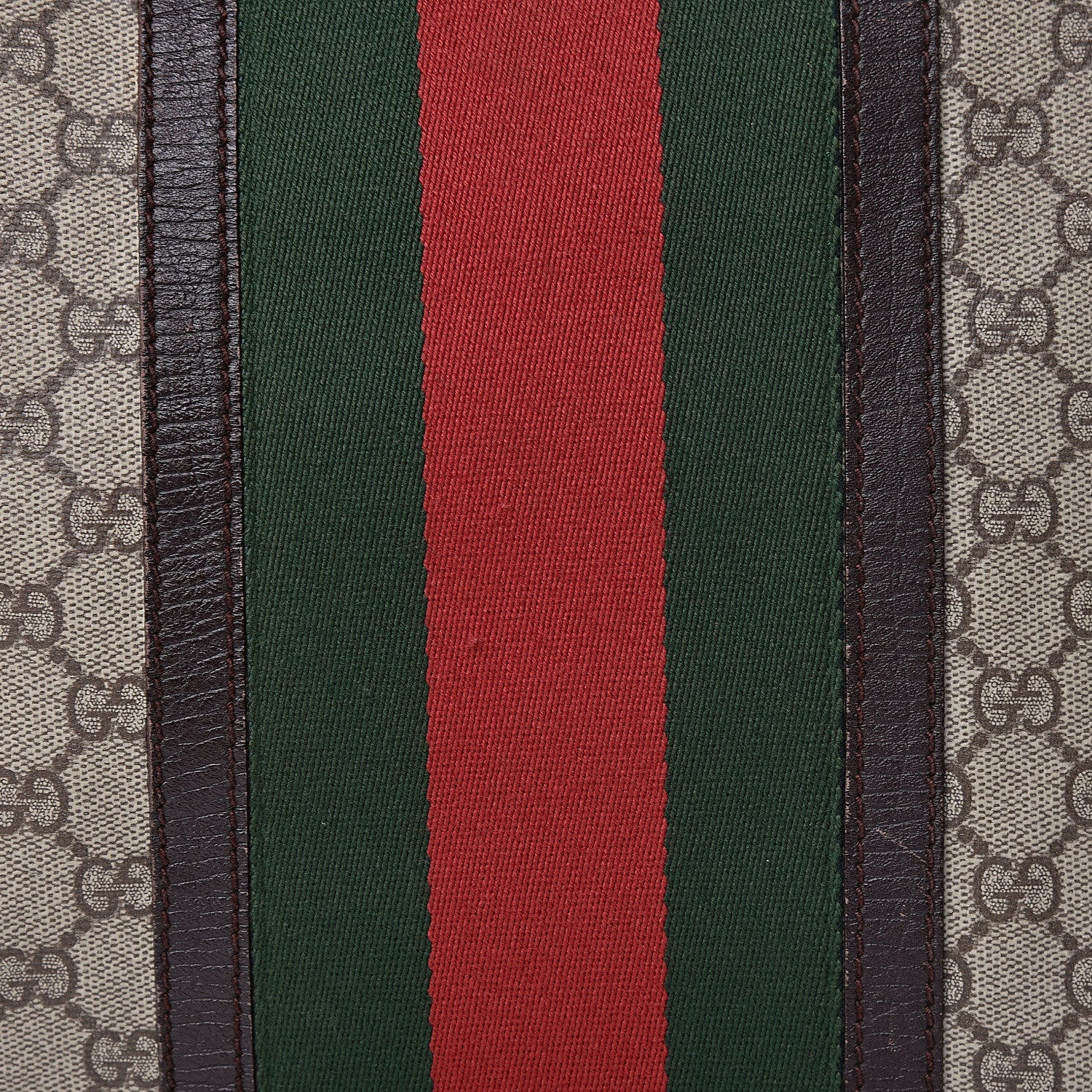 Gucci GG Plus Monogram Web Large Flap Messenger Bag Beige Dark Brown 33 of 34