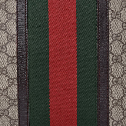 Gucci GG Plus Monogram Web Large Flap Messenger Bag Beige Dark Brown 33 of 34