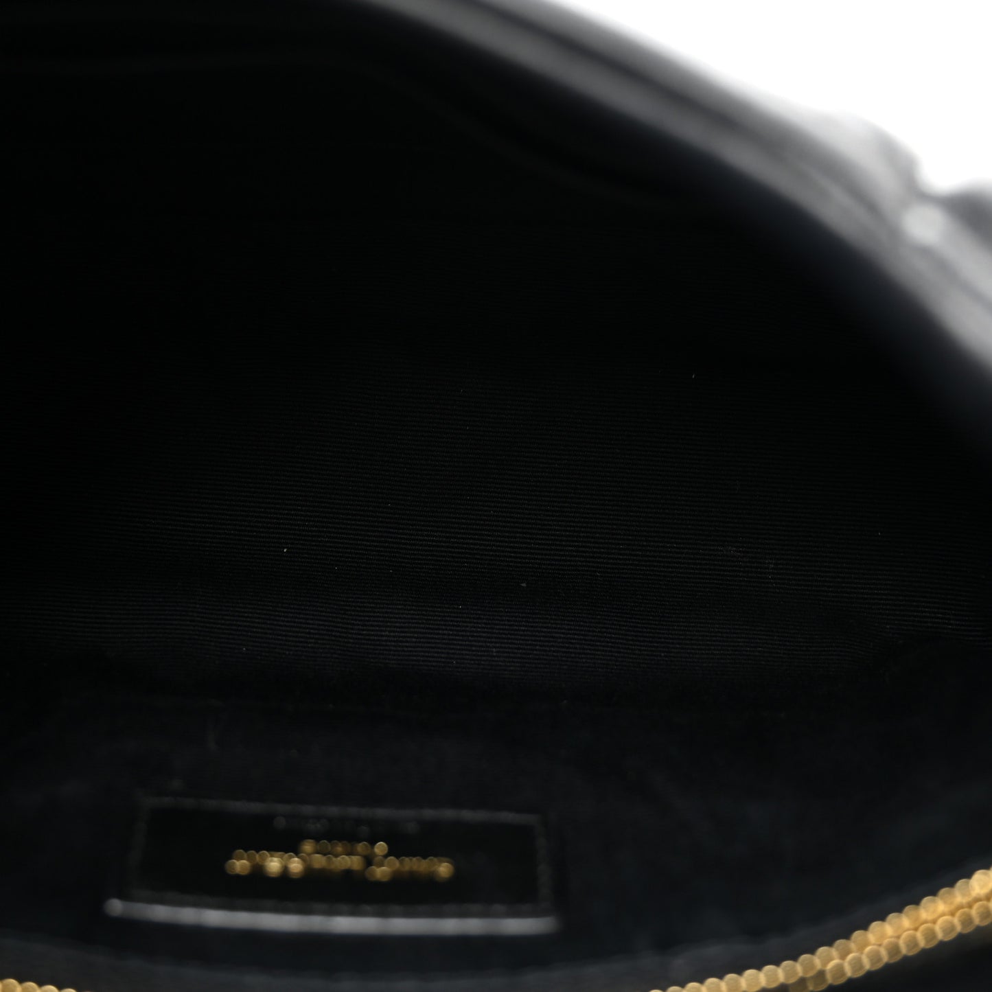 Lambskin Quilted Toy Loulou Puffer Monogram Chain Satchel Black
